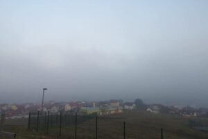 02.02.2021. magla ili smog u Valjevu, snimak sa mesta Vidikovac u Brdjanima