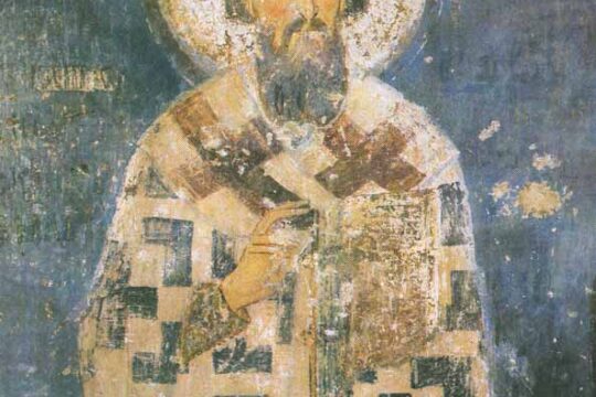 Sveti Sava freska u manastiru Mileševa prenosi Objektiva.rs iz grada Valjevo