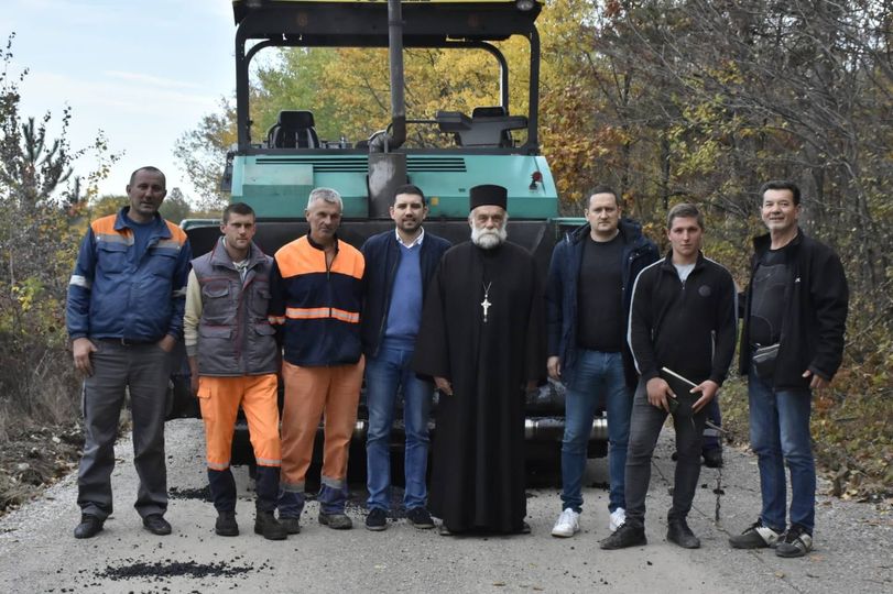 Valjevo Ogladjenovac asfaltiranje seoskog puta novembar 2021.