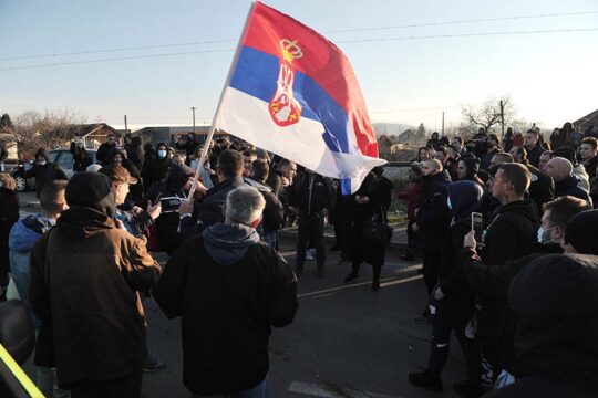 Valjevo blokada regionalnog puta Popučke
