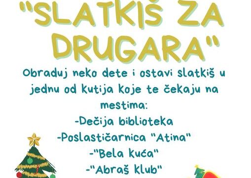 Valjevo humanitarna novogodišnja akcija Slatkiš za drugara Novi Sad