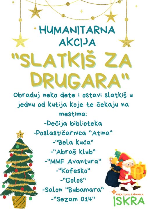 Valjevo humanitarna novogodišnja akcija Slatkiš za drugara Novi Sad