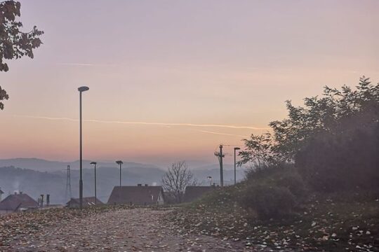 Valjevo zalazak Sunca aerozagađenje