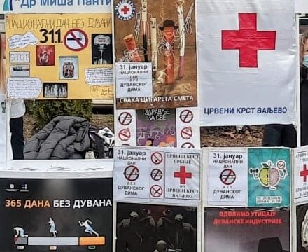 31. januar Nacionalni dan bez duvanskog dima preventivna akcija Crveni krst Valjevo