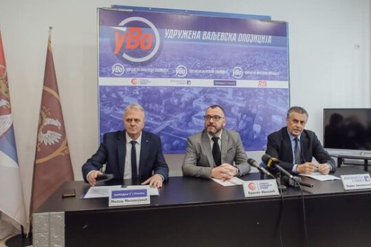 Valjevo UVO Ujedinjena valjevska opozicija SSP DS Narodna stranka