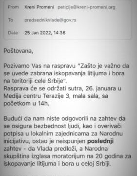 Valjevo Kreni Promeni Savo Manojlović tvit