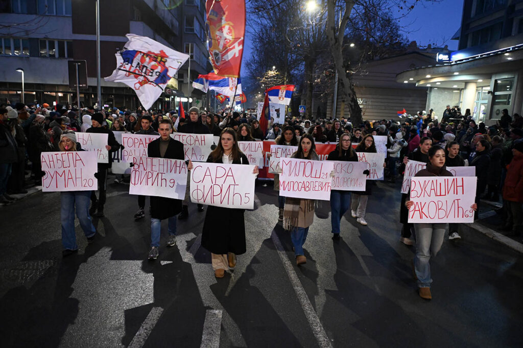 FOTO Dragan Krunić Objektiva.rs protest valjevski gimnazijalci srednjoškolci studenti djaci gradjani 02 2025