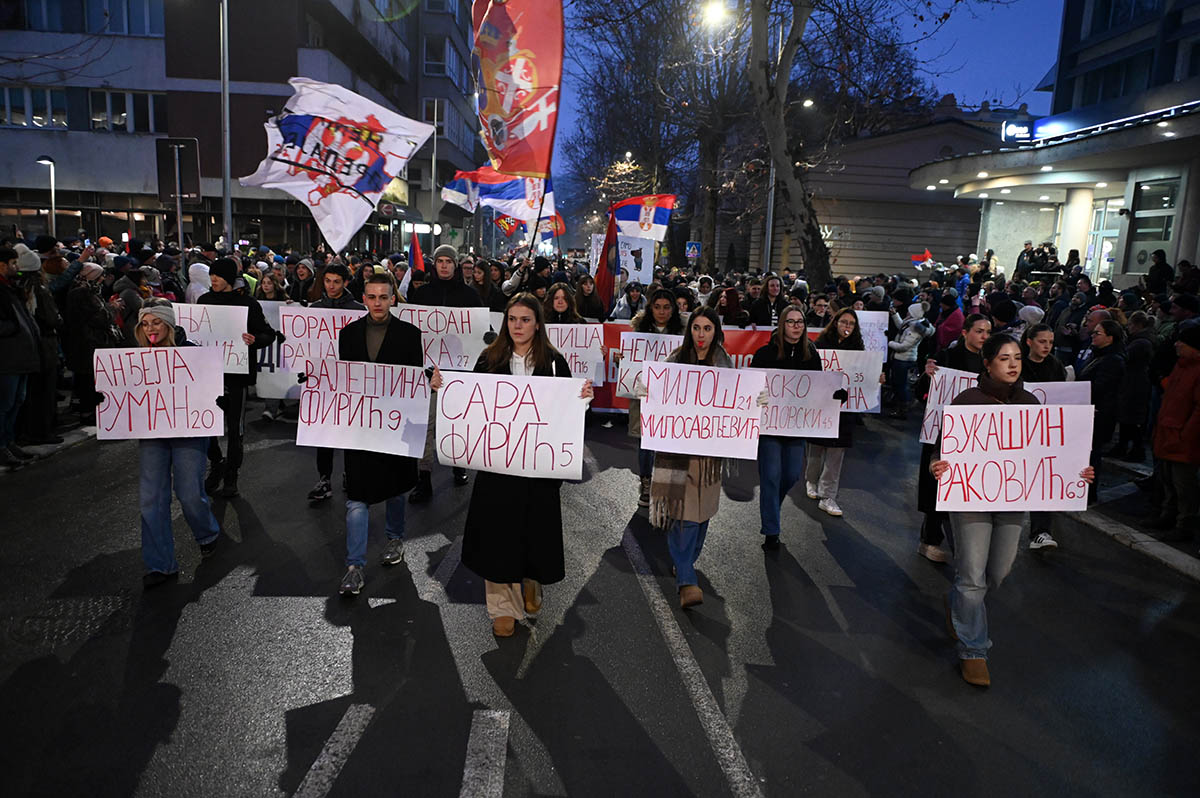 FOTO Dragan Krunić Objektiva.rs protest valjevski gimnazijalci srednjoškolci studenti djaci gradjani 02 2025