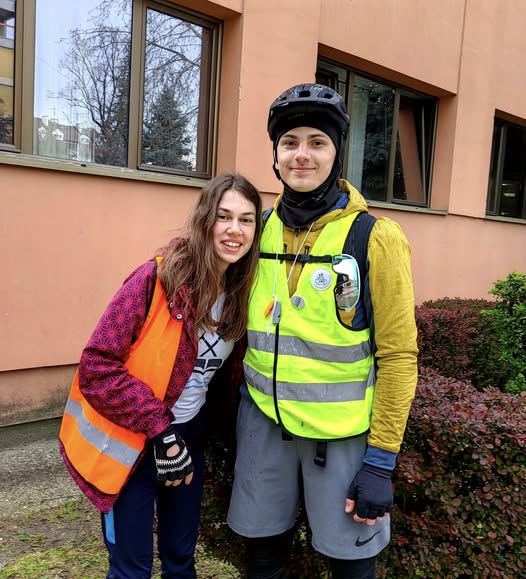 FOTO Sjk za Objektiva.rs vesti News Serbie 10 04 2025 studenti bicikliste Uroš i Andjela iz Novog Sada