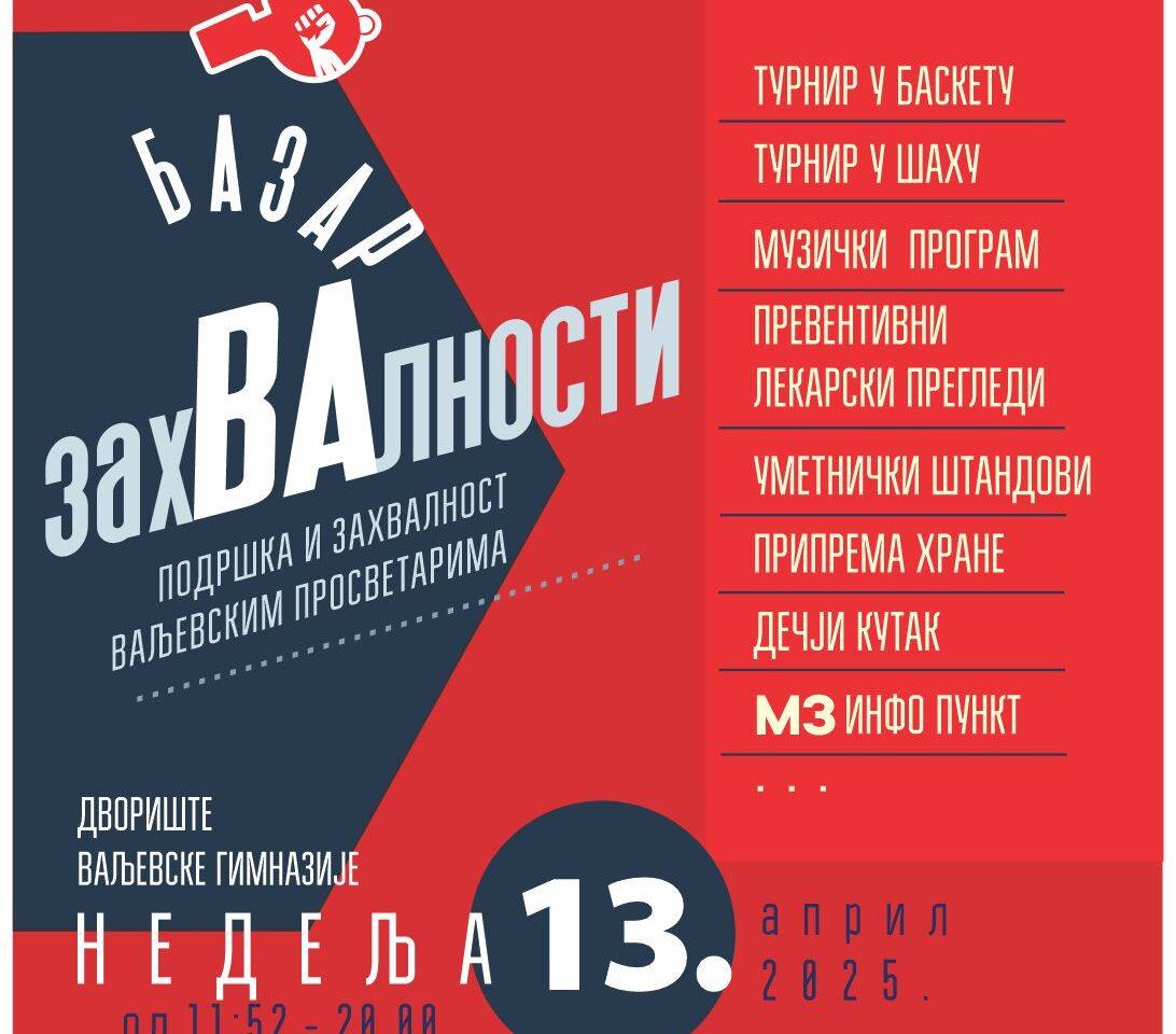 Bazar zahVAlnosti 13. aprila