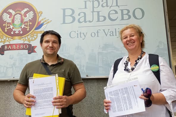 foto izvor Lokalni odgoovor s leva na desno Djordje Petković i Slavica Pantić 07 2025 News Serbie Eco Traffic Balkan Europe
