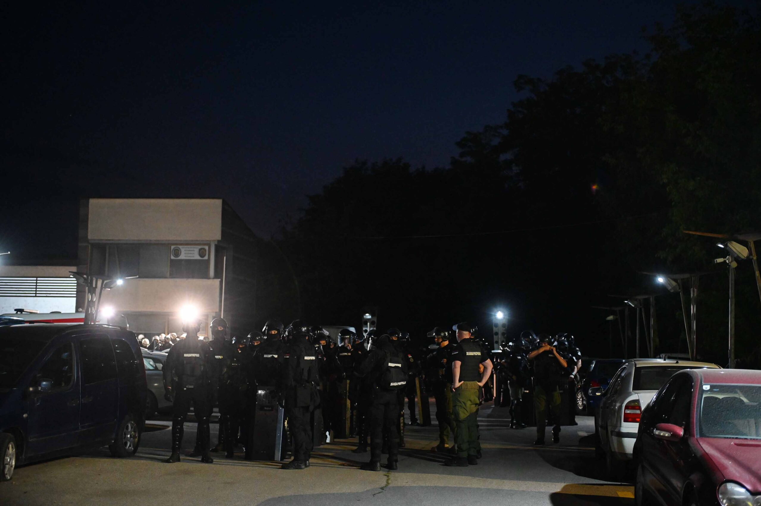 FOTO Dragan Krunić za Objektiva.rs News Serbie vesti Europe Balkan Kolubara 16.08.2025. Žandarmerija na protestu gradjana u Valjevu