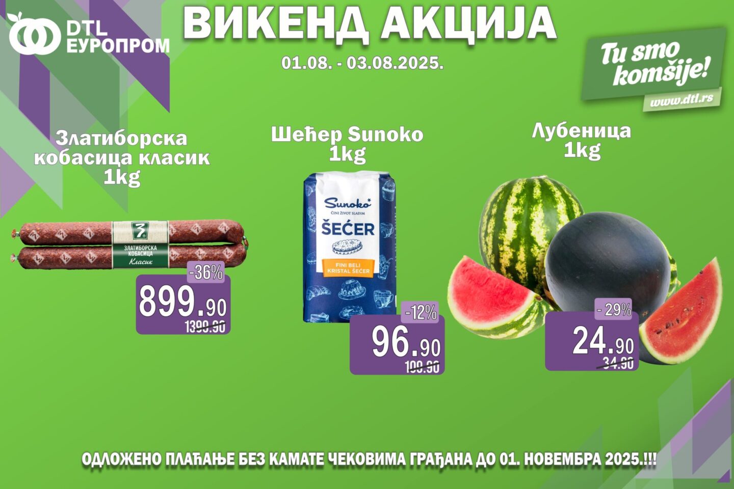 Vikend akcija Europroma od 1. avgusta