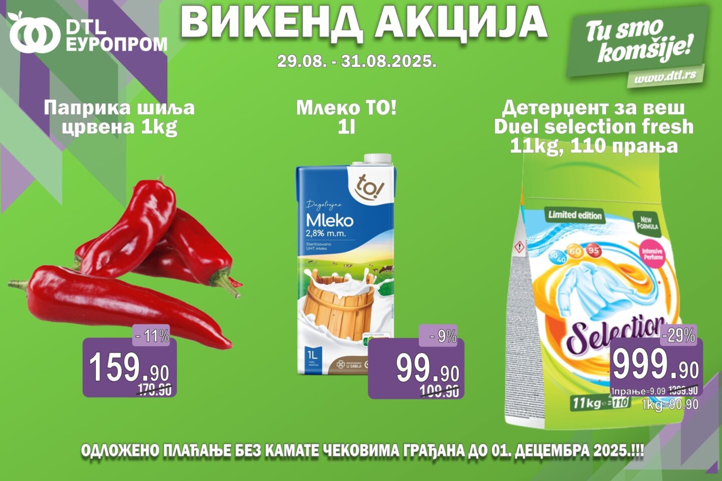 Europrom – Vikend akcija od 29. do 31. avgusta