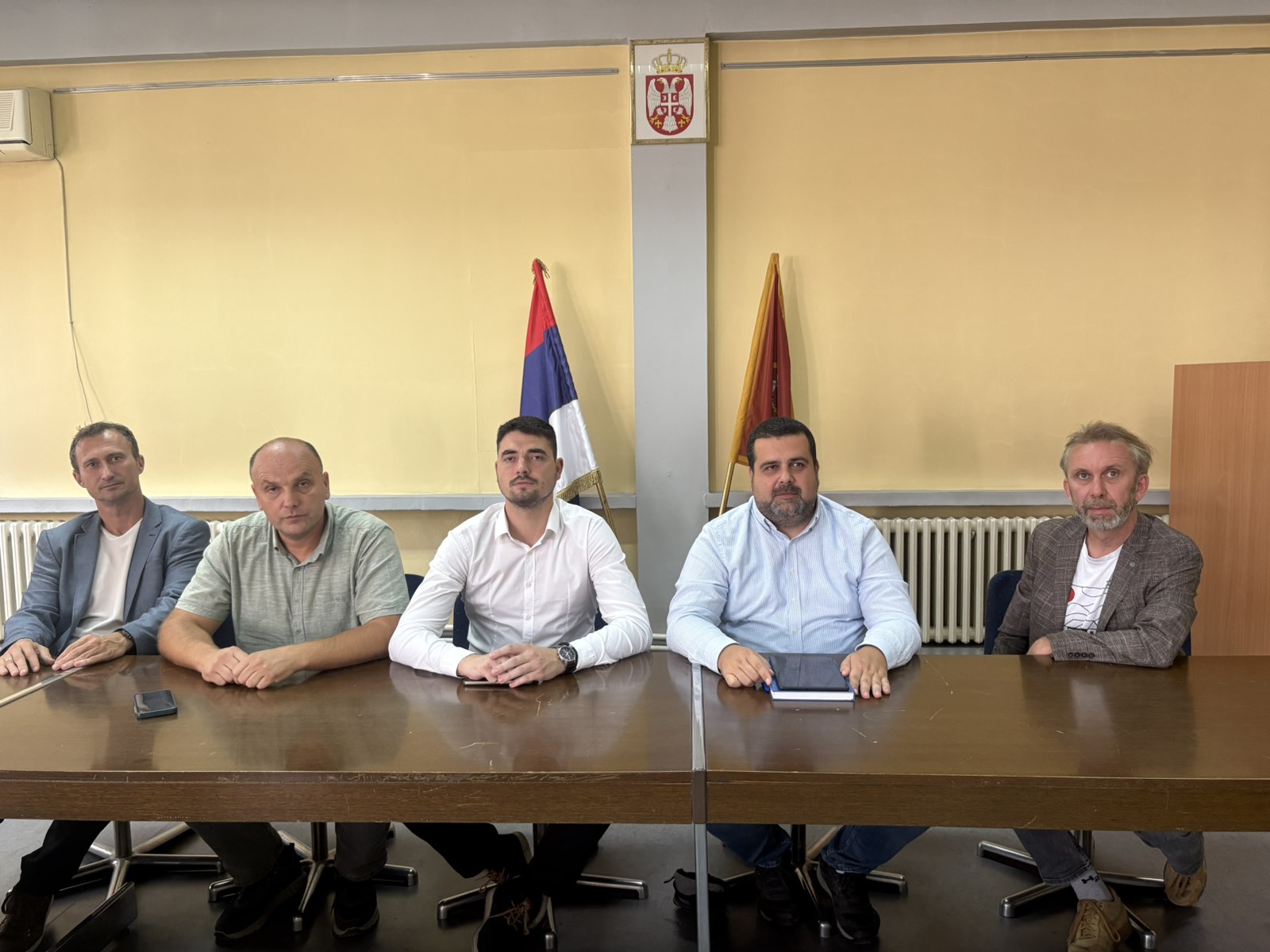 foto izvor sVAnuće kzn 23 09 2025 Ujedinjeno Valjevo može opozicija šef Gavrilović Trifunović Mišković Jakovljević Manić