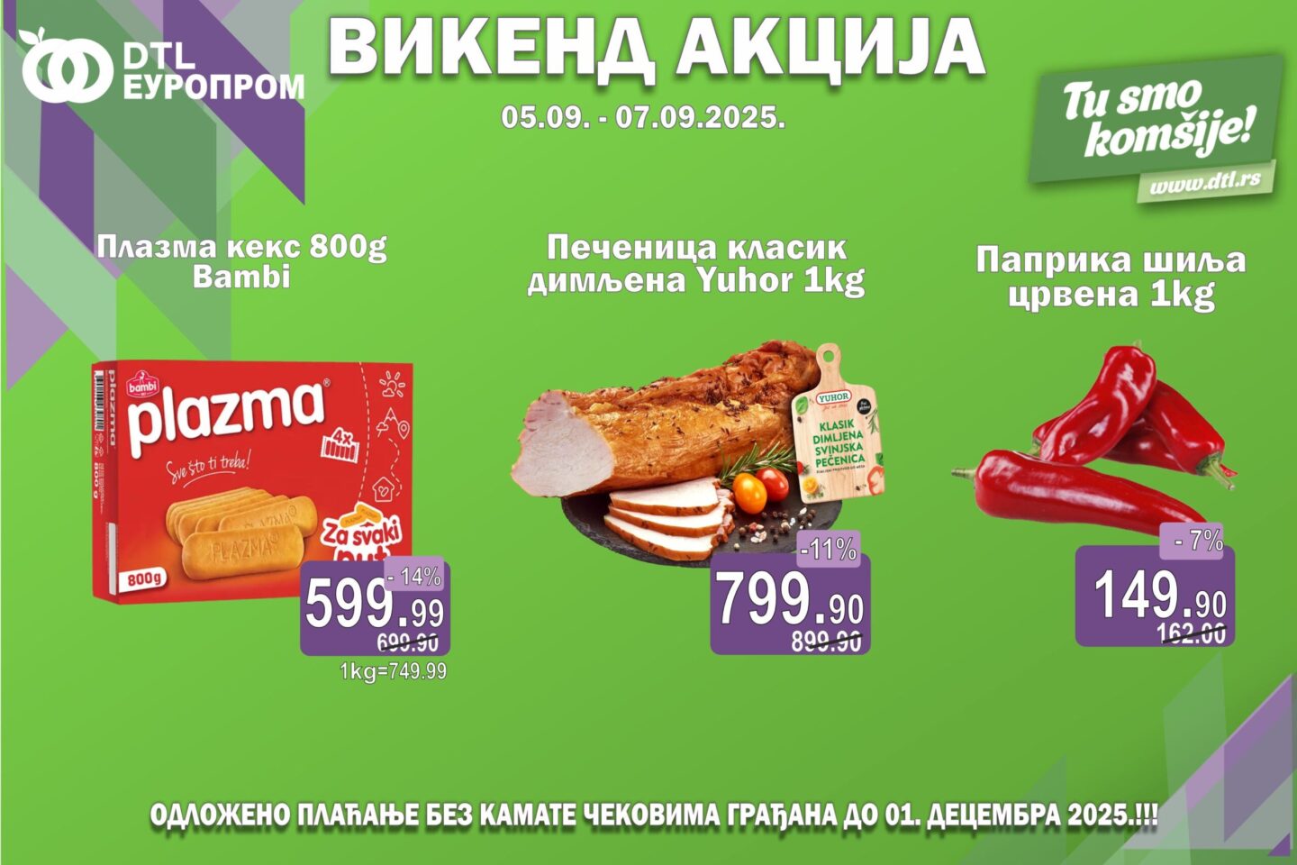 Europrom – Vikend akcija od 5. do 7. septembra