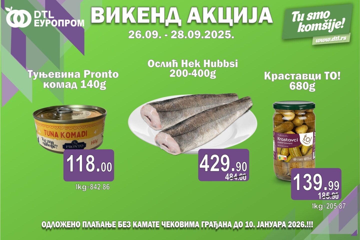 Vikend akcija Europrom-a od 26. septembra