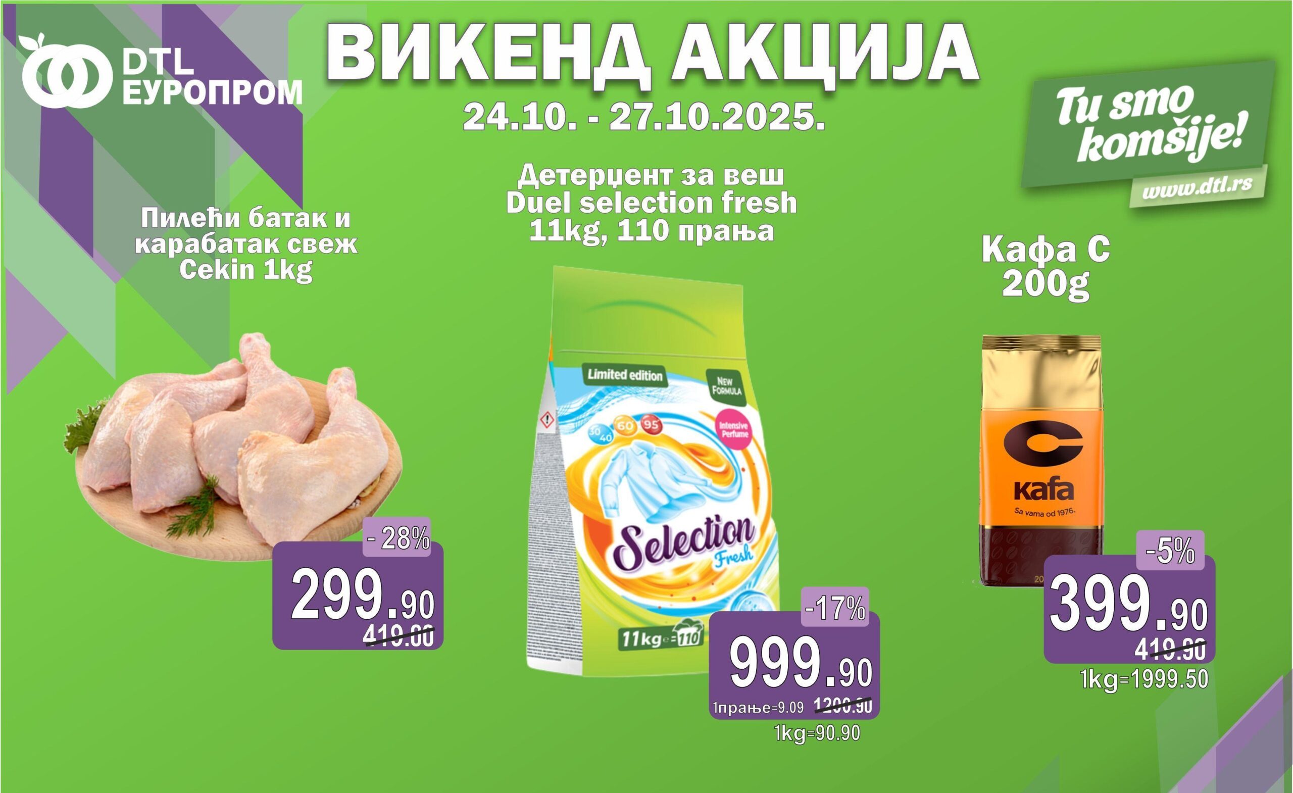 vizual izvor Europrom snižena cena vikend akcija dtl 24 10 2025 News Valjevo Balkan Serbie Europe