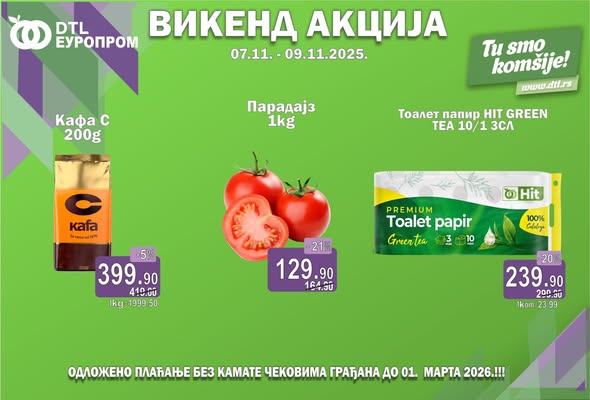 Europrom – Vikend akcija od 7. novembra