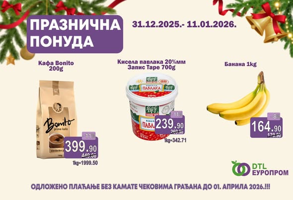 Europrom – Praznična ponuda do 11. januara