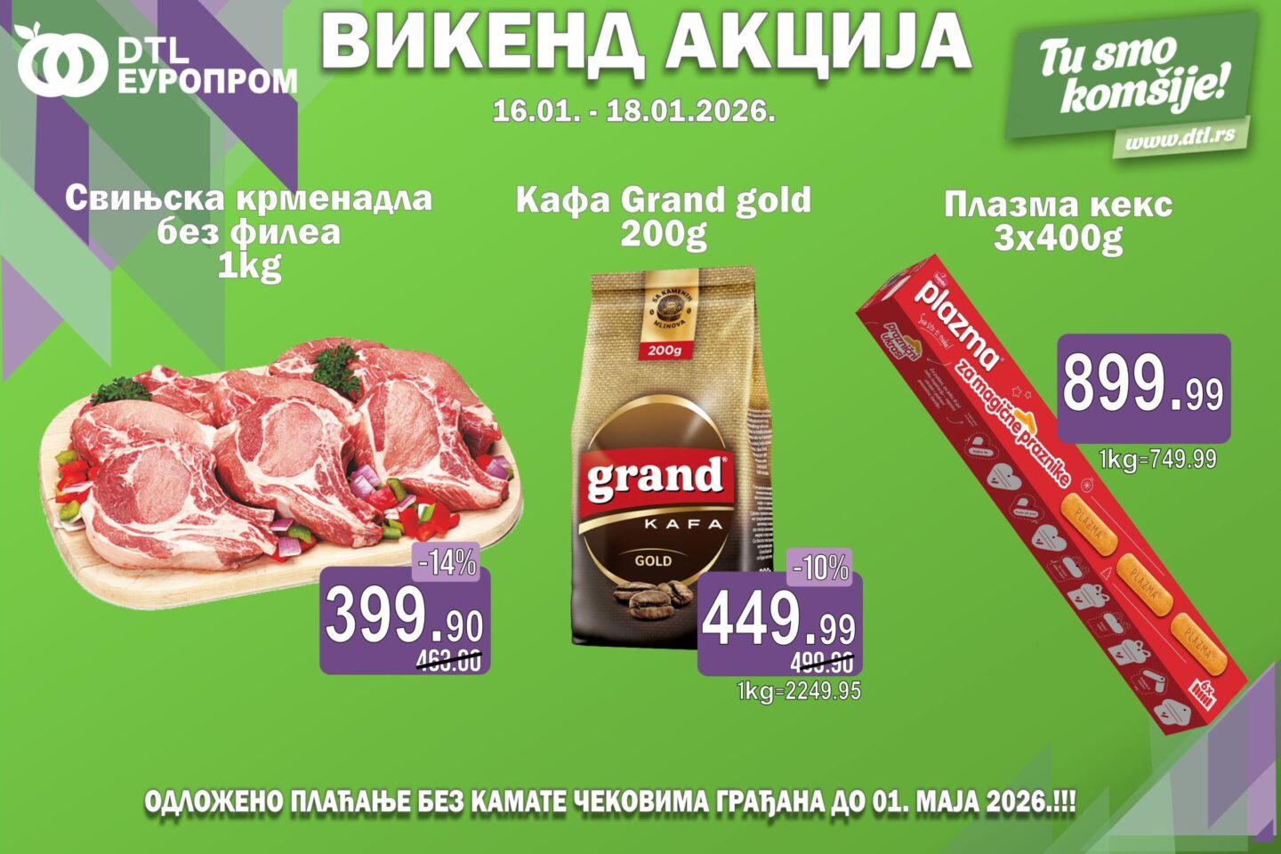 Europrom – Vikend akcija od 16. Januara