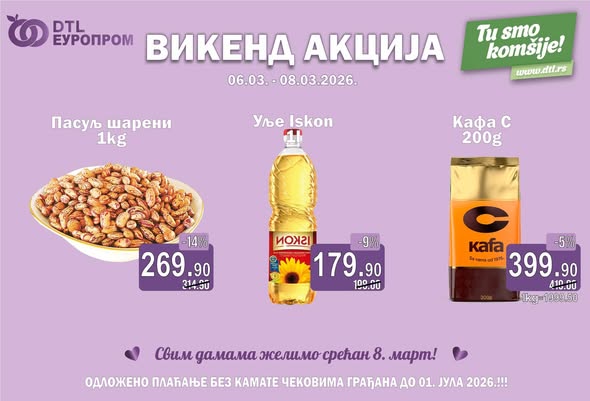 Vikend akcija Europroma do 8. marta
