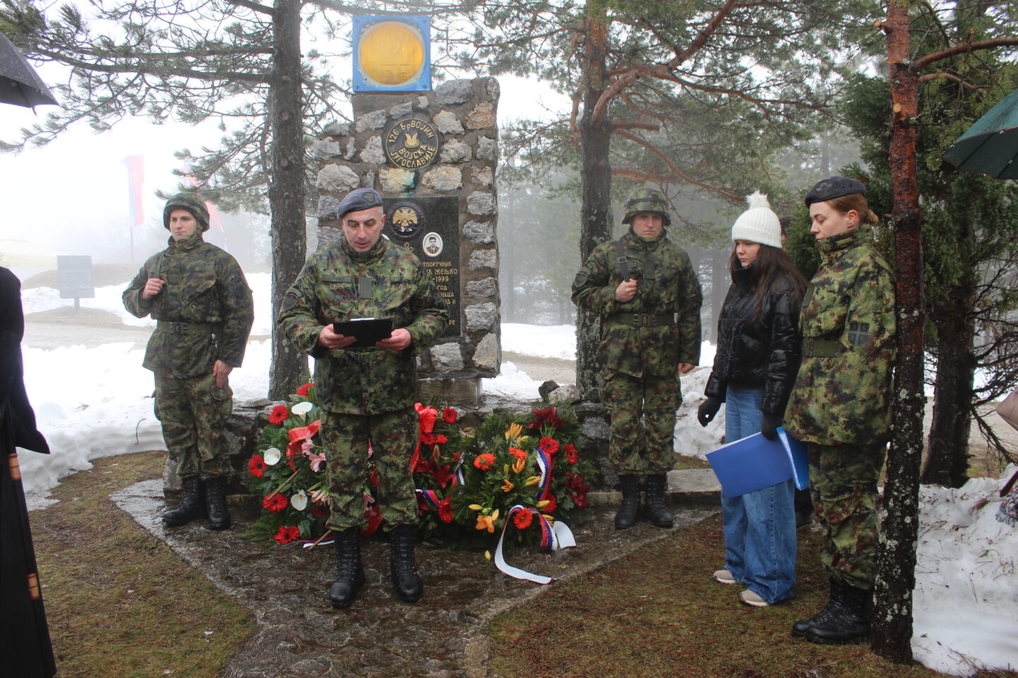 Pomen poginulim pripadnicima 126. brigade VOJIN na Maljenu