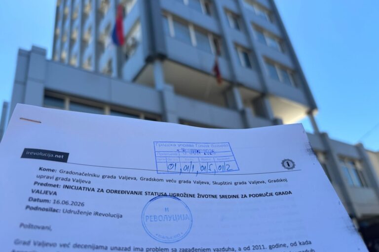foto iRevolucija inicijativa Valjevo područje ugrožene životne sredine 06 2026 prenosi Objektiva.rs News EUrope Balkan